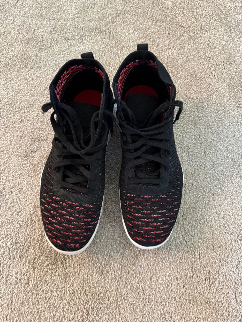 Jordan Flyknit Elevation 23 in the “Black/University Red